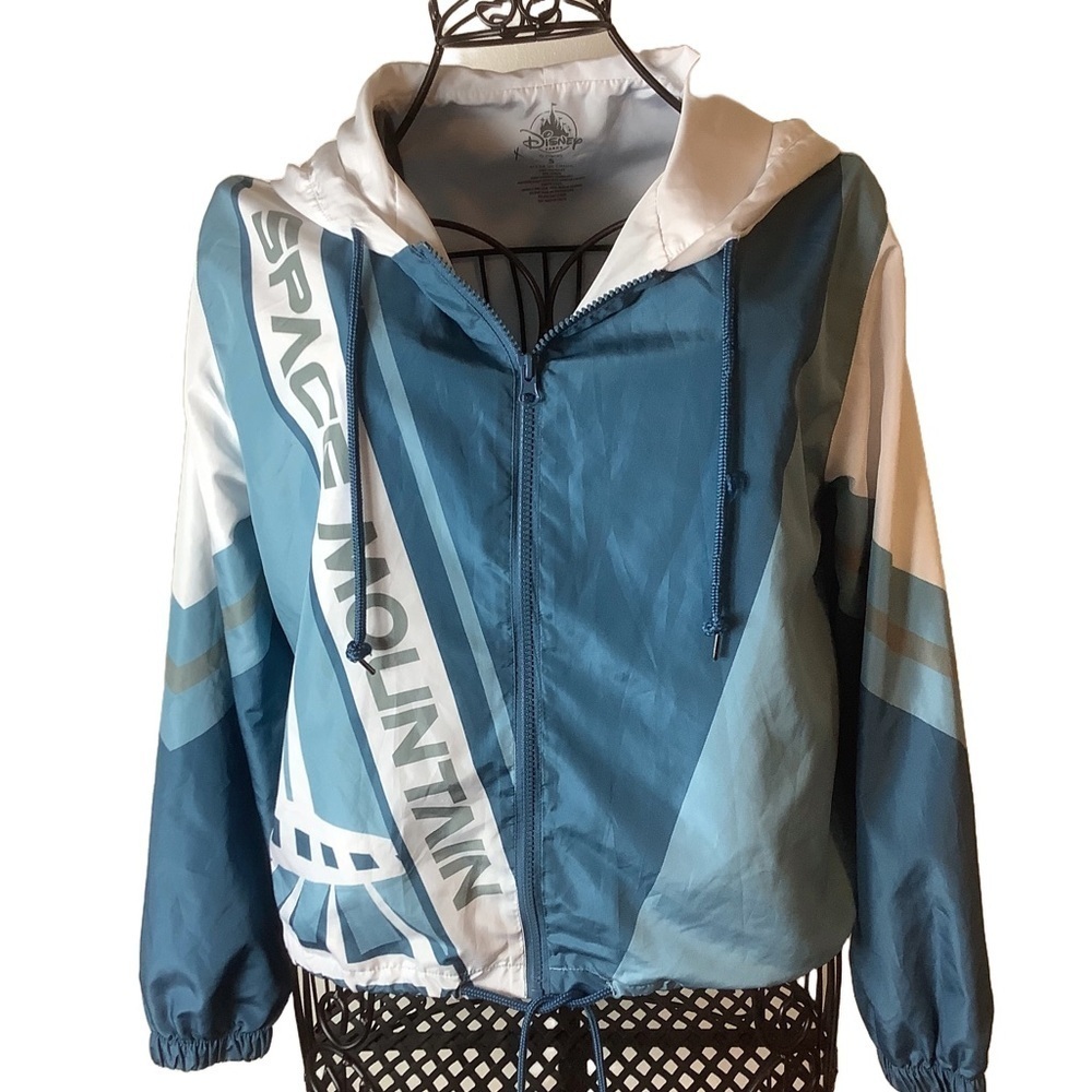 Disney Parks Space Mountain Windbreaker Jacket Small Retro Colorblock